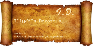 Illyés Dorottya névjegykártya